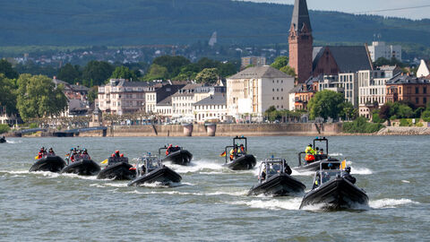 Die Maritime Einsatzeinheit auf dem Rhein