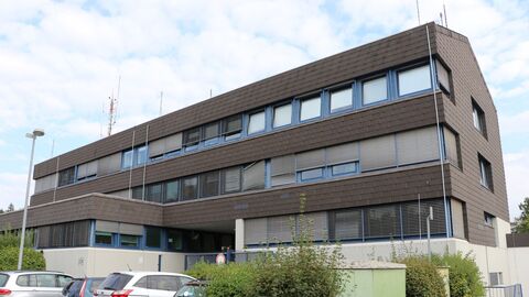 Gebäude der Polizeistation in Bad Homburg.