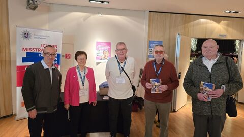 Sicherheitsberaterinnen und -berater für Senioren Elisabeth Bastian (Limburg), Lothar Gotthardt (Limburg), Sascha Hippler (Limburg), Heinz-Dieter Basquitt (Brechen) und Andreas Kunkler (Runkel)