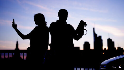 Moderne Polizeiarbeit in Frankfurt