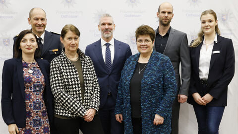 Gruppenfoto zur Eröffnung der RIAS Ausstellung 